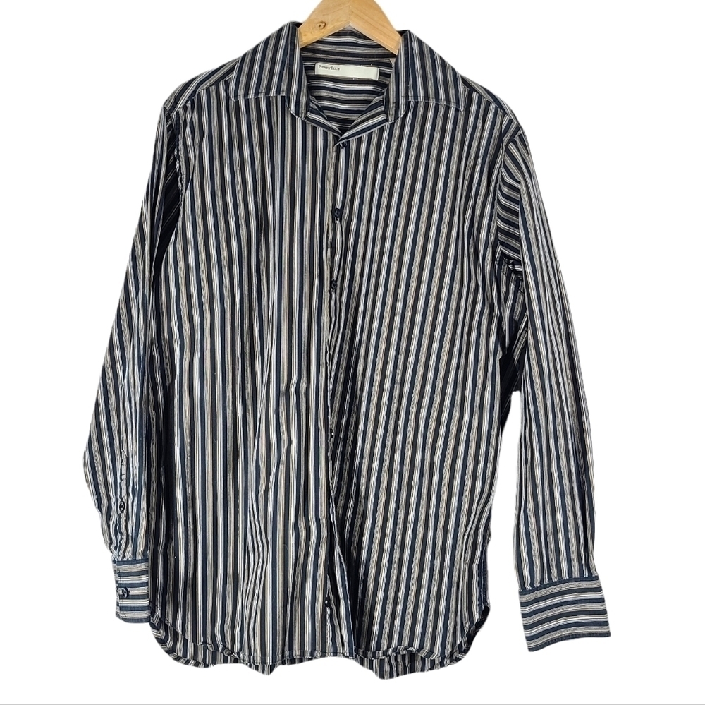 Perry‎ Ellis Men's Multicolor Formal/Career Long Sleeves Dress Shirt Size Medium